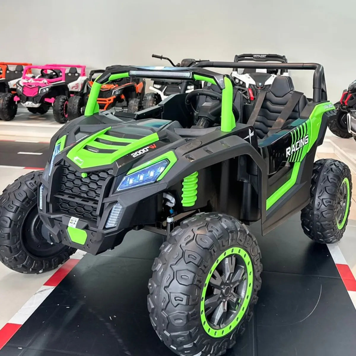 Carrinho Elétrico Infantil Racing 12v - Pneu De Borracha Vermelho - Imagem 3