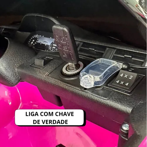 Range Rover Evoque Infantil Com Dvd - Pneu De Borracha - Led Rosa-chiclete - Imagem 5