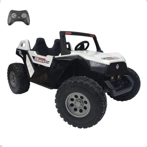 Buggy Elétrico Infantil 24v 4x4 - 2 Lugares Pneu De Borracha Cor Branco