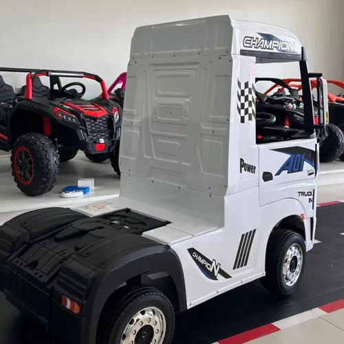 Caminhão Elétrico Infantil Mercedes Mp3 Som Luz De Led Usb Branco - Imagem 3