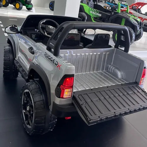 Mini Carrinho Eletrico Hilux 2 Lugares Pneu De Borracha Dvd - Imagem 11