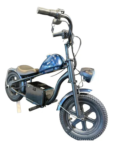 Moto Elétrica Infantil Harley 24v Com Pneu De Borracha - Led Azul-marinho