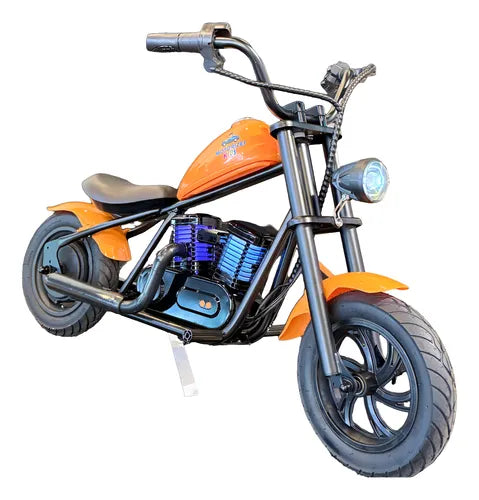 Moto Elétrica Custom - Harley 24v Com Pneu De Borracha - Som Laranja