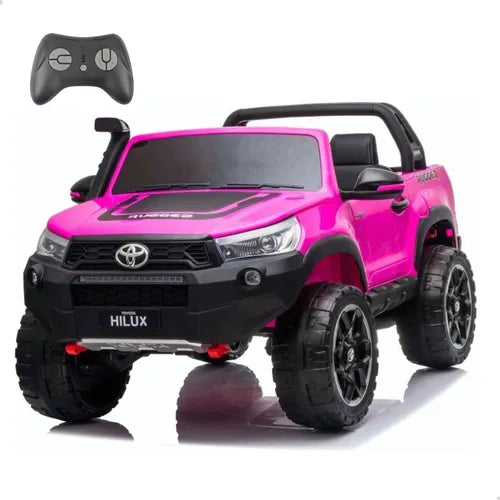 Mini Carrinho Eletrico Hilux 2 Lugares Pneu De Borracha Dvd