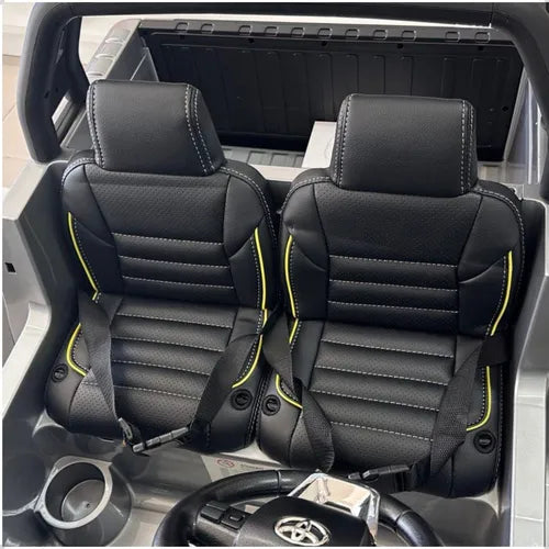 Mini Carrinho Eletrico Hilux 2 Lugares Pneu De Borracha Dvd - Imagem 8