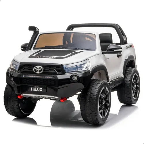 Mini Carrinho Eletrico Hilux 2 Lugares Pneu De Borracha Dvd - Imagem 3