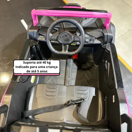 Carrinho Elétrico Infantil Racing 12v - Pneu De Borracha Vermelho - Imagem 5